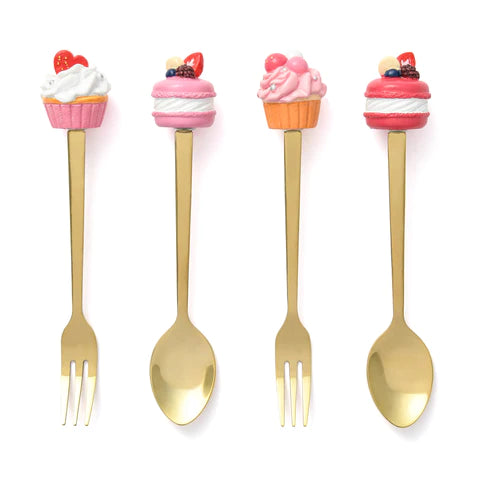 FRANCFRANC Sweet Cutlery Set- Pink (4 pcs) スイーツ