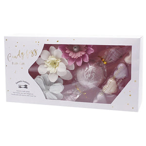 SWEETS MAISON Candy Fiz Bath Gift Lucious Mix (Petal 4g + Heart Fizz 10g x 4 pcs + bath Bomb 80g)