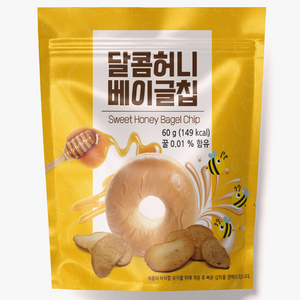 Sweet Honey Bagel Chip (60g) 달콤허니 베이글칩 BBD. 2024.12.16 / Sweet Garlic Bagel Chip (60g) 단짠갈릭 베이글칩 BBD. 2024.12.16