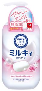 COW MILKY Body Wash Soap- Floral (500ml) 牛乳石鹸 MILKY 沐浴露花香