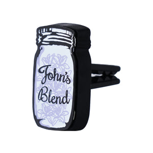 JOHN'S BLEND Clip Air Freshener for Car (Jar Design)- White Musk / Refills