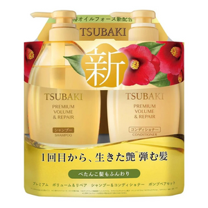 TSUBAKI Premium Volume And Repair Shampoo + Conditioner (450ml x 2)