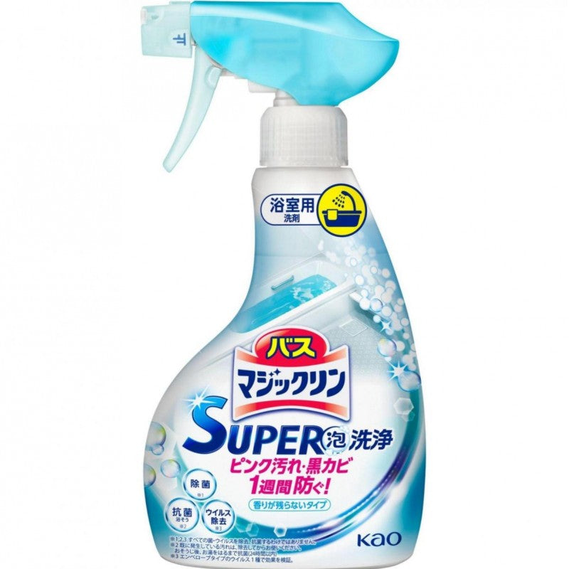 KAO Super Foam Clean Bathroom Spray- No Scent (380ml) 花王浴室多功能清潔噴霧 原味無香 バスマジックリンSUPER泡洗浄香りが残らない