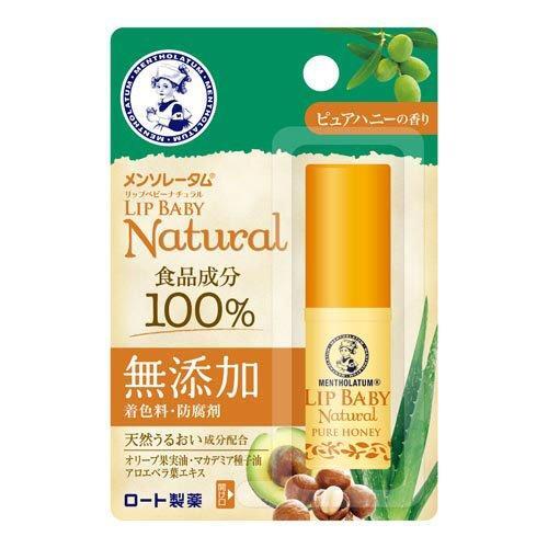 ROHTO Natural Lip Baby - Frargance Free/Pure Honey (4g) 2 Options 2款選