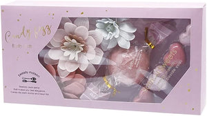 SWEETS MAISON Candy Fiz Bath Gift Floral Mix (Petal 4g + Heart Fizz 10g x 4 pcs + bath Bomb 80g)