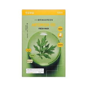 BRING GREEN Artemisia Fresh Mask (10 x 20g) [글로벌용] 브링그린 쑥세라프레시마스크10매