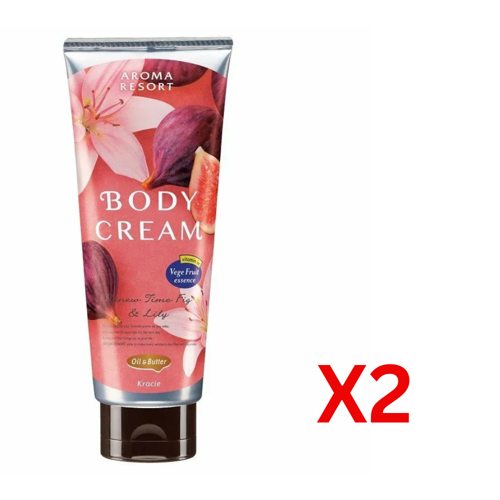 ((BULK SALE)) AROMA RESORT Body Cream- Renew Time Fig & Lily (170g)  アロマリゾートボディクリームＲＴフィグ＆リリー