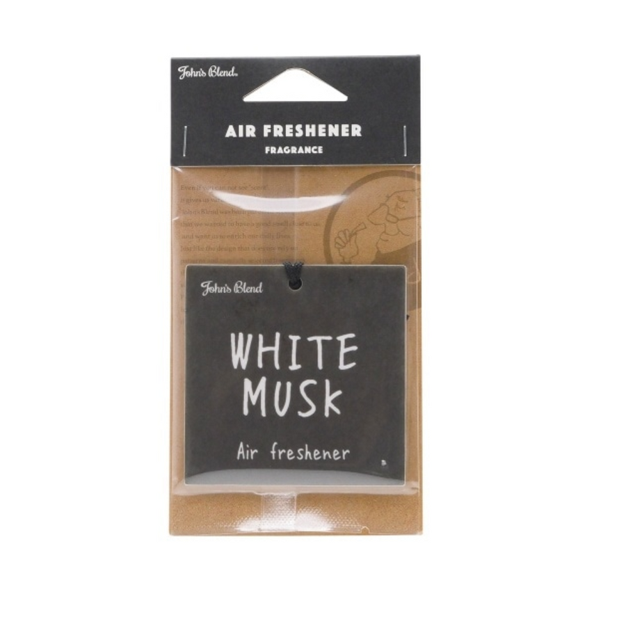 JOHN'S BLEND Logo Air Fresher- White Musk (1pc)