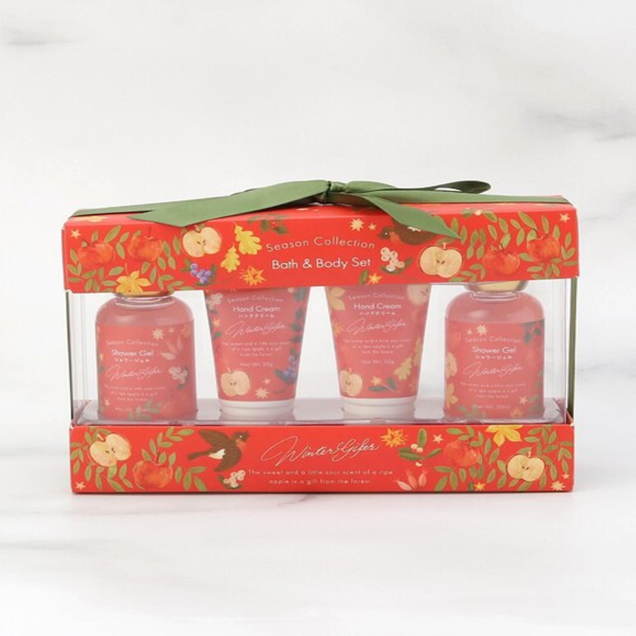 NOL Season Collection Midwinter Apple Bath & Body Care Gift Set (Hand Cream 20g x 2 + Shower Gel 50ml x 2)